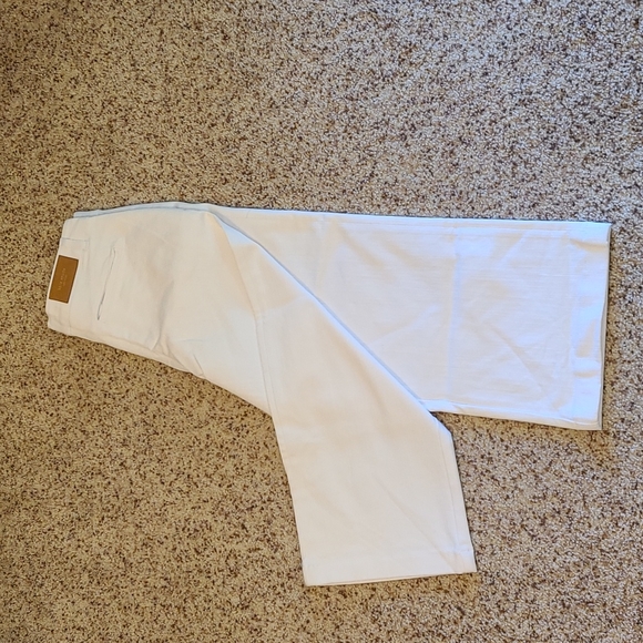 Kate Spade NWOT Broome Street fresh white denim wide leg pants/culottes - Picture 8 of 14